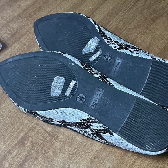 Bamboo Snakeskin Print Pointed Toe Flats 7.5 Loafers Y2K Slip On Shoe mobwife - Picture 11 of 11